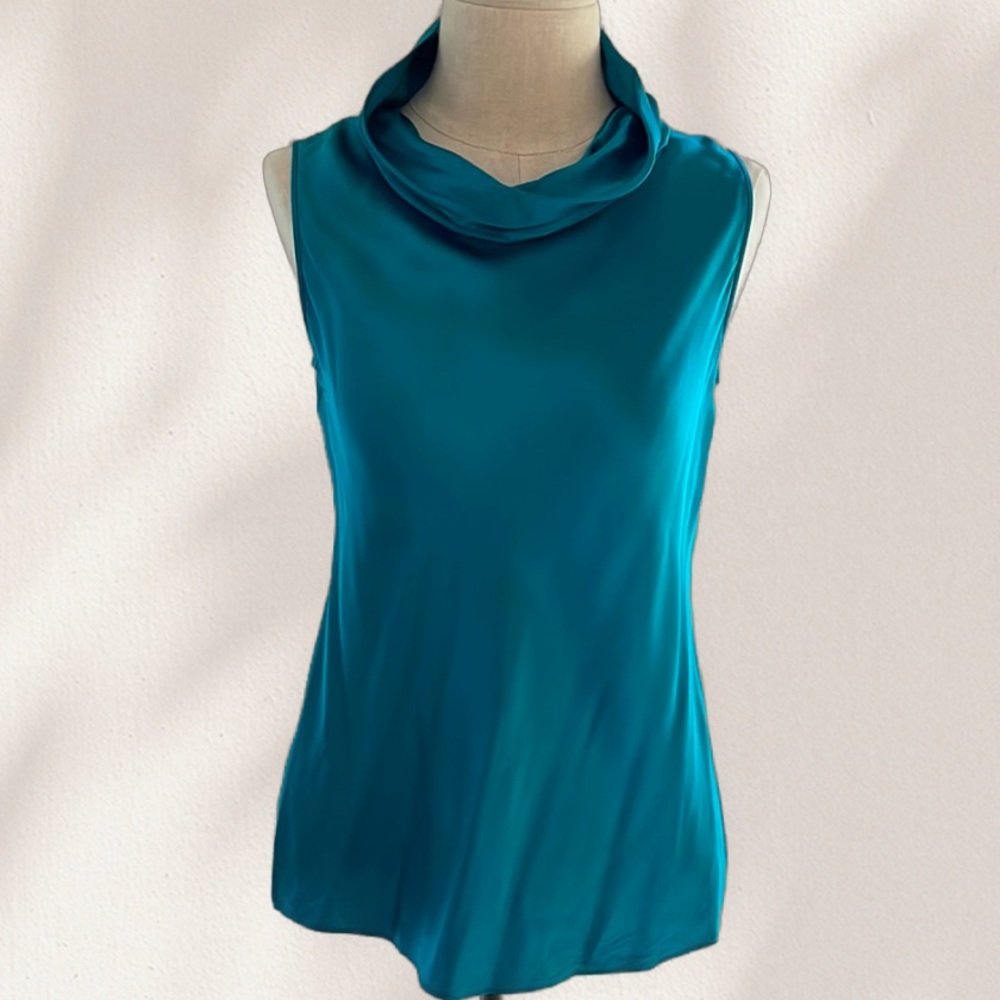 [Natorious] - Silk Cowl Neck Blouse